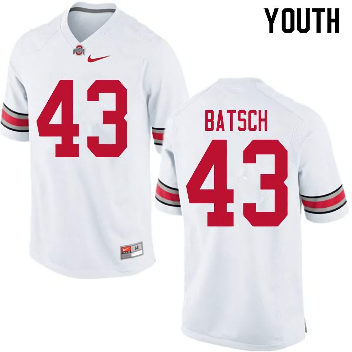Ryan Batsch Ohio State Buckeyes Youth NCAA #43 Nike White College Stitched Football Jersey CDM3756FS